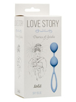 Вагинальные шарики Diaries of Geisha со смещенным центром тяжести – синий Lola Toys