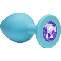 Анальная пробка Emotions Cutie Large Turquoise light purple crystal 4013-04Lola Lola Toys