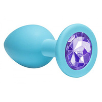 Анальная пробка Emotions Cutie Medium Turquoise light purple crystal 4012-04Lola Lola Toys