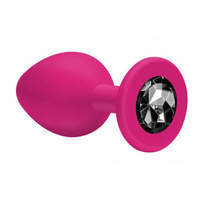 Анальная пробка Emotions Cutie Small Pink black crystal 4011-02Lola Lola Toys