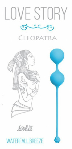 Вагинальные шарики Cleopatra Waterfall Breeze – синий Lola Toys