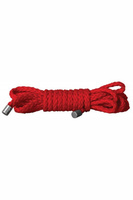 Веревка для связывания Kinbaku Mini Rope Red, 1.5 м. Shots toys