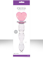 Анальный стимулятор из стекла Crystal Heart of Glass - Pink NS Novelties
