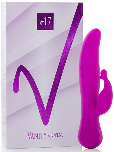 Вибромассажер Vanity Vr17 со стимулятором клитора в форме губок – фиолетовый Jopen®