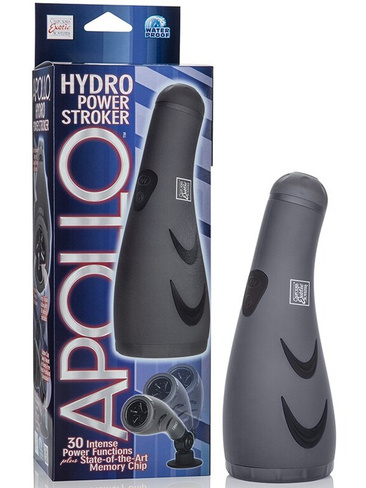Мастурбатор Apollo Hydro Power Stroker с вибрацией – серый California Exotic Novelties