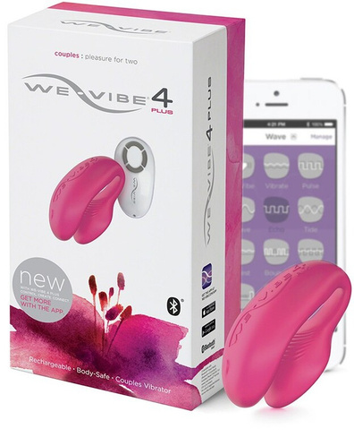 Вибромассажер для пар на радиоуправлении We-Vibe 4 Plus – розовый We Vibe