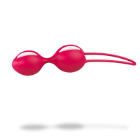 Вагинальные шарики Smartballs Duo с шариком внутри - красный с белым Fun Factory