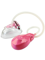 Автоматическая вакуумная помпа для клитора и половых губ Clitoral Pump с вибрацией – розовый Baile
