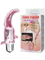 Вибростимулятор клитора с креплением на пальцы Vibro Finger – розовый Baile