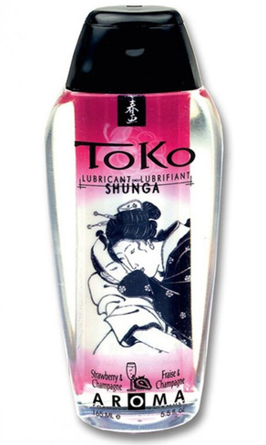 Съедобный лубрикант Toko Aroma Strawberries and Champagne Shunga Erotic Art