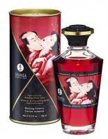 Съедобное разогревающее массажное масло Shunga Afrodisiac «Пылающая вишня» - 100 мл Shunga Erotic Art