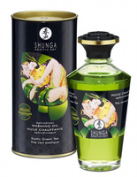 Съедобное разогревающее массажное масло Shunga Afrodisiac «Экзотический зеленый чай» - 100 мл Shunga Erotic Art