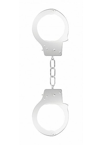 Металлические наручники Beginner's Handcuffs (белые) Shots toys