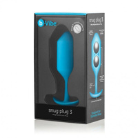 Профессиональная пробка для ношения Snug Plug 3 с утяжелением – голубой b-Vibe