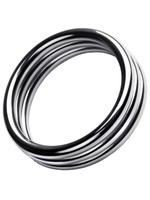 Металлическое кольцо на пенис Toyfa Metal – серебристый, L TOYFA