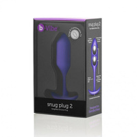 Профессиональная пробка для ношения Snug Plug 2 с утяжелением – фиолетовый b-Vibe