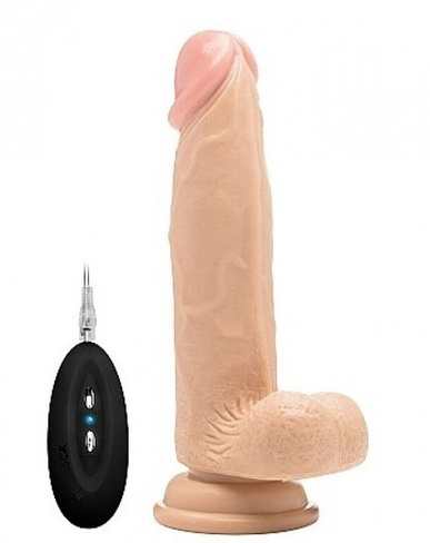Фаллоимитатор с вибрацией и пультом управления Vibrating Realistic Cock With Scrotum - 8 Inch Shots toys