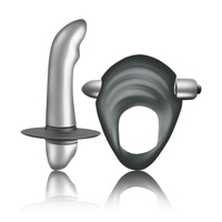 Подарочный набор Climaximum Entice для мужчин: анальная втулка + эрекционное кольцо. 10 режимов вибрации/ABS-пластик, си