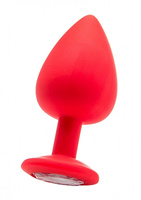 Анальная пробка с кристаллом Extra Large Diamond Butt Plug (Красная) Shots toys