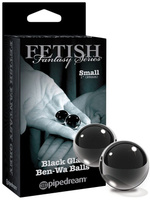 Вагинальные шарики Small Black Glass Ben-Wa Balls Pipedream