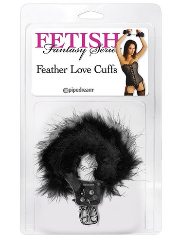 Наручники Feather Love Cuffs – черные Pipedream