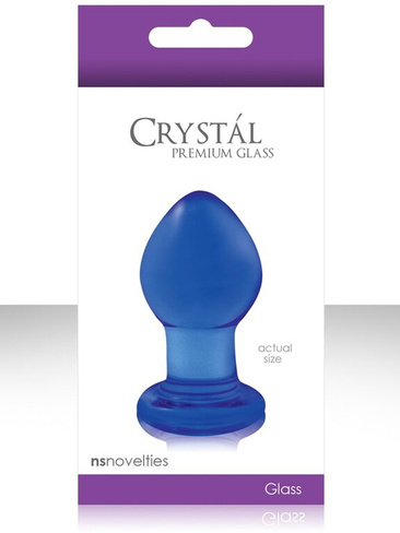 Малая анальная пробка Crystal Premium Glass - Blue NS Novelties
