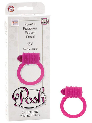 Эрекционное кольцо Posh с вибрацией розовое California Exotic Novelties