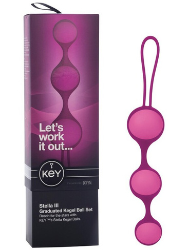 Набор из 3-х вагинальных шариков разного веса Stella III - Pink Jopen®