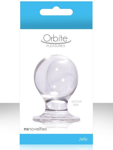 Средняя анальная пробка Orbite Pleasures - Clear NS Novelties