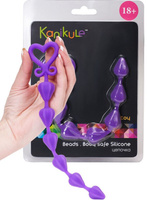 Анальная цепочка My Toy со звеньями в виде сердечек - фиолетовая Beauty Brands Limited