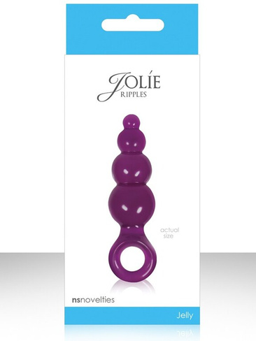 Анальная пробка с кольцом Jolie Ripples Mini – фиолетовая NS Novelties