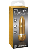 Вибромассажер Pure Aluminium Small Gold – золотистый Pipedream