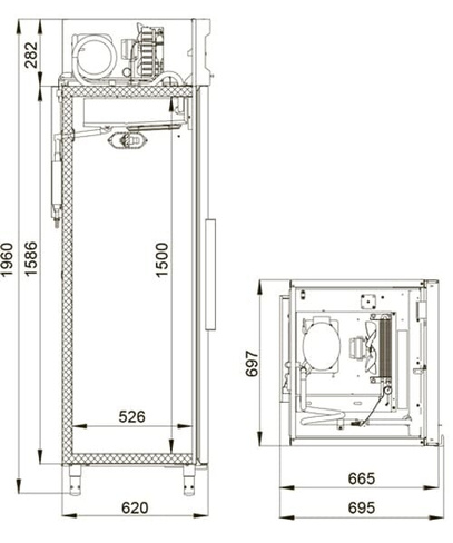 Шкаф холодильный Polair CV105‑S CV105-S