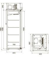 Шкаф холодильный Polair CM107‑Sm Alu CM107-Sm