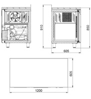 Стол холодильный Polair TM2-GC TM2-GС