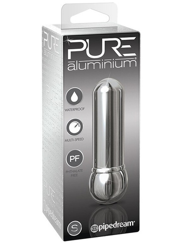 Вибромассажер Pure Aluminium Small Silver – серебристый Pipedream
