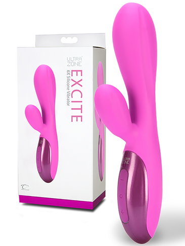 Перезаряжаемый вибромассажер Excite 6X со стимуляцией клитора – розовый Topco Sales®
