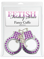 Наручники Fancy Cuffs металлические с фиолетовыми вставками Pipedream