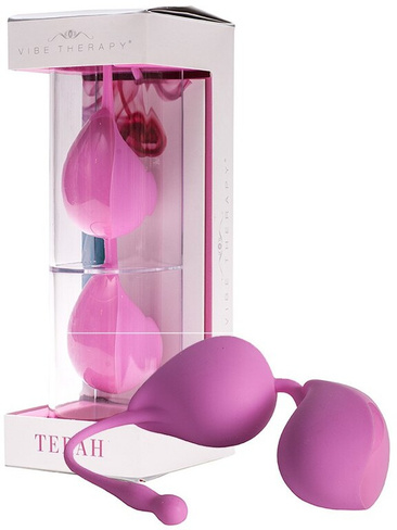 Вагинальные шарики Vibe Therapy Terah со смещенным центром тяжести – розовые Gopaldas