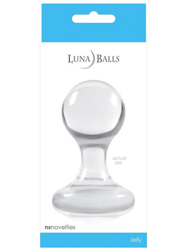 Анальная пробка Luna Balls средняя – прозрачная NS Novelties