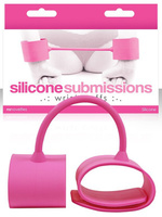 Наручники силиконовые Silicone Submissions Wrist Cuffs – розовые NS Novelties