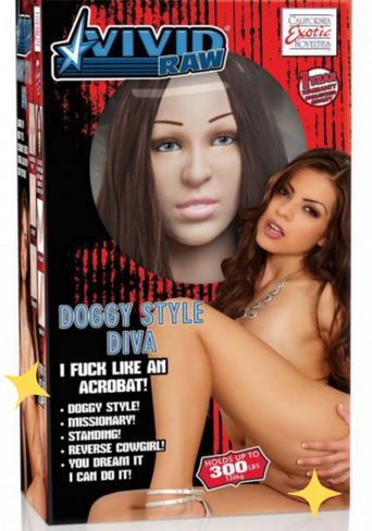 Кукла Vivid Raw Doggy Style Diva Love Doll – телесная California Exotic Novelties