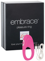 Эрекционное кольцо Embrace Pleasure Ring перезаряжаемое – розовое California Exotic Novelties