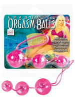 Три вагинальных шарика Graduated Orgasm Balls – розовый California Exotic Novelties