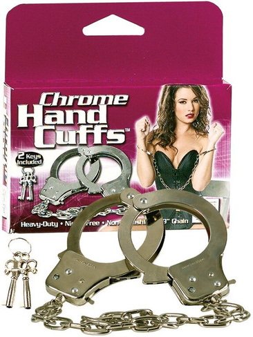 Наручники металлические Chrome Hand Cuffs хромированные California Exotic Novelties