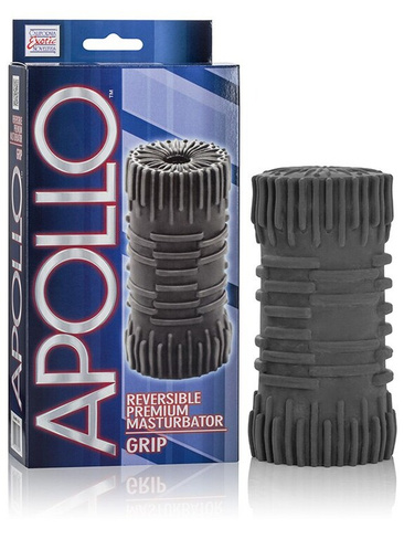 Мастурбатор Apollo Reversible Premium Masturbator Grip двусторонний – серый California Exotic Novelties