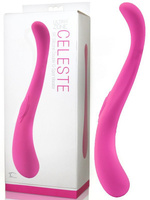 Двухсторонний вибромассажер Celeste 9Х для стимуляции точки G – розовый Topco Sales®