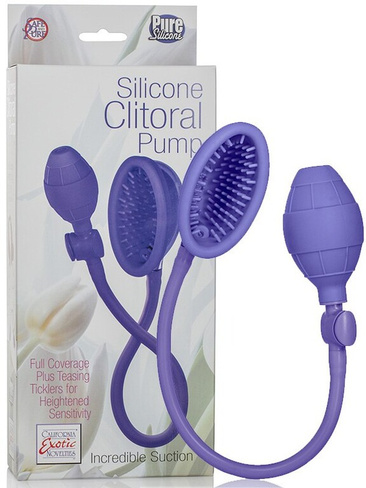 Помпа Silicone Clitoral Pump из силикона – фиолетовая California Exotic Novelties