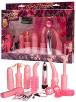 Эротический набор Dirty Dozen Sex Toy Kit с вибрацией – розовый Gopaldas