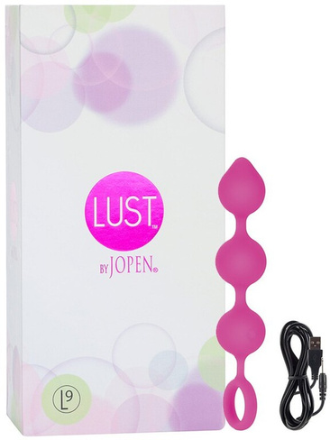 Анальная вибро-цепочка гибкая Lust by Jopen L9 перезаряжаемая – розовая Jopen®